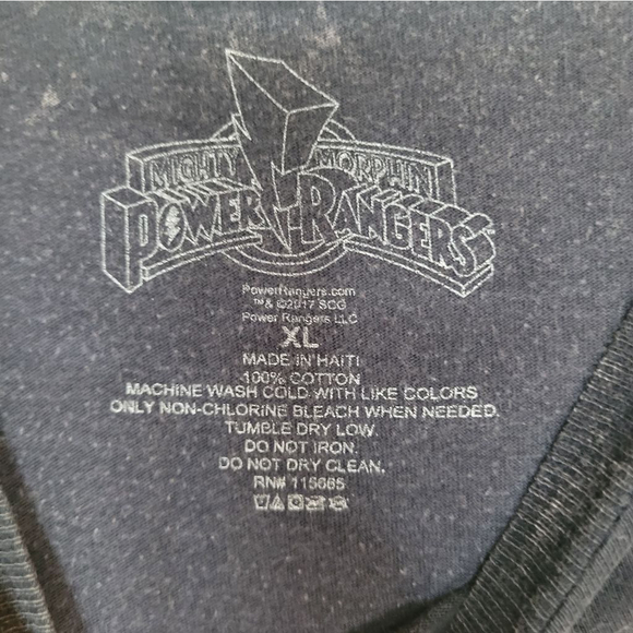 Men's Mighty Morphins Power Rangers T-Shirt XL Dark Gray - Picture 2 of 5